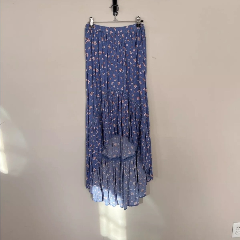 American Eagle Floral Blue Maxi Skirt Size S
